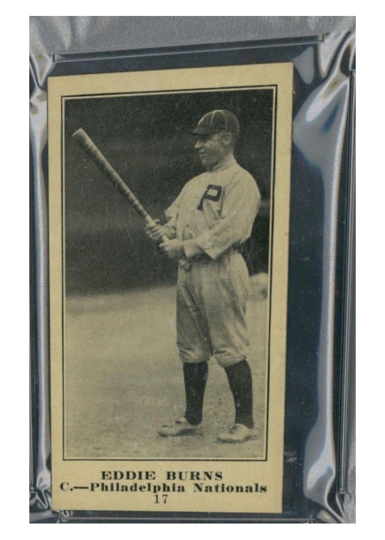 1916 M101 5 Sporting News Eddie Burns #17 card