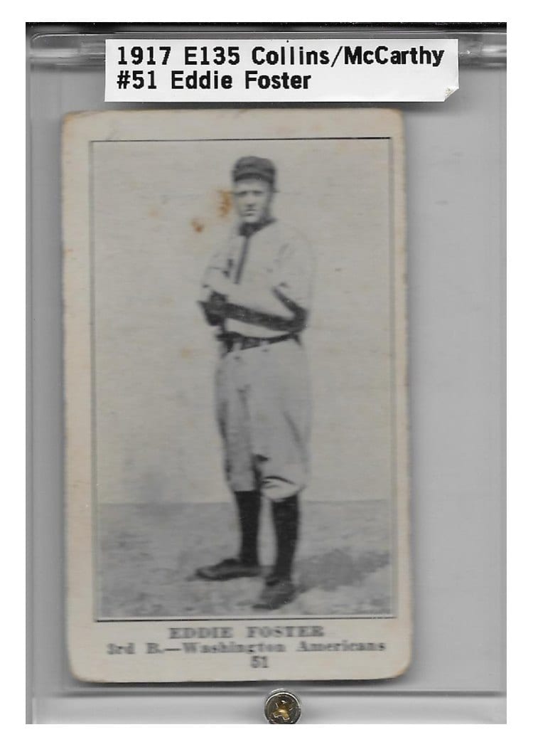 1917 Collins McCarthy Eddie Foster #51 card