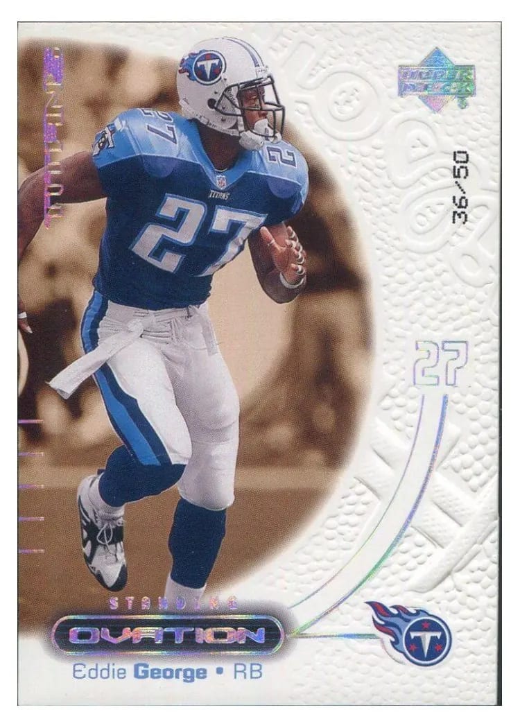 2000 Upper Deck Ovation Eddie George Standing Ovation #57 card