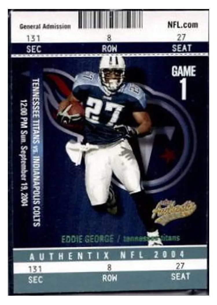 2004 Fleer Authentix Eddie George #4 card