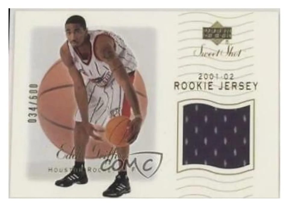 2001 Upper Deck Sweet Shot Eddie Griffin Rookie Jersey #111 card
