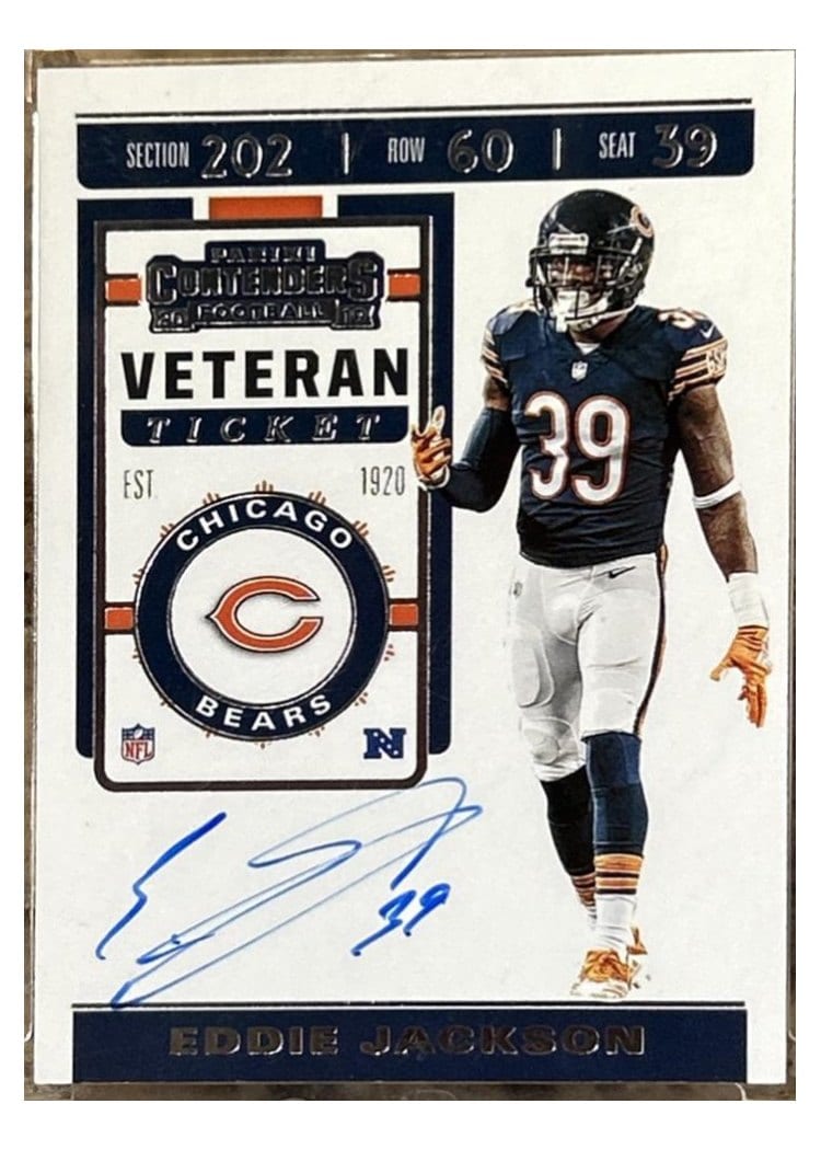 2019 Panini Contenders Veteran Ticket Eddie Jackson #VT-EJ card