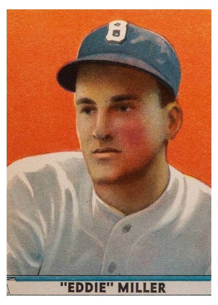 1941 Play Ball Eddie Miller #1 card