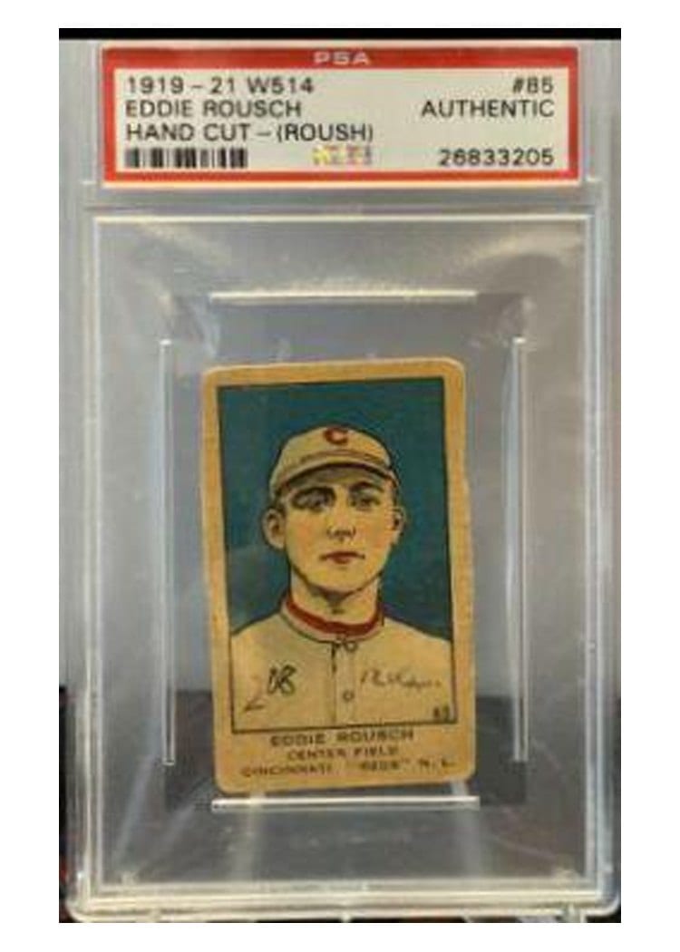 1919 W514 Eddie Rousch Hand Cut Roush #85 card