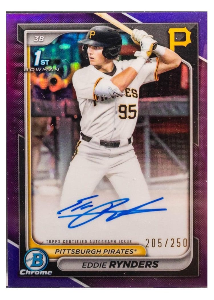 2024 Bowman Draft Chrome Prospect Autographs Eddie Rynders #CPA-ER card