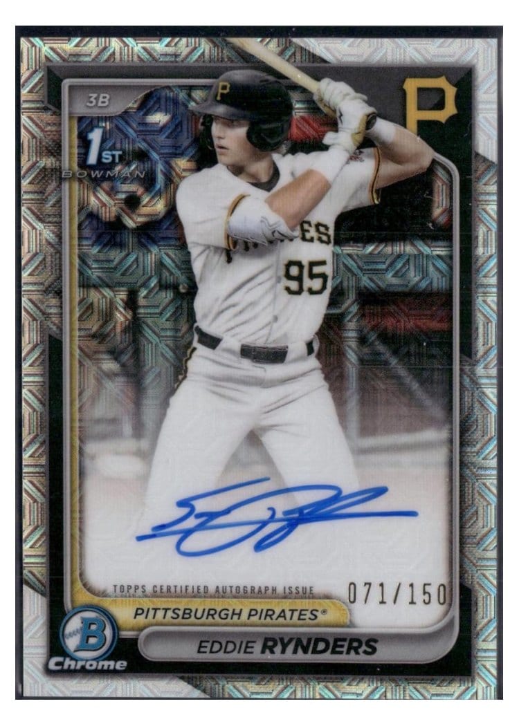 2024 Bowman Draft Chrome Prospect Autographs Eddie Rynders #CPA-ER card