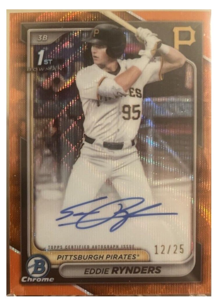 2024 Bowman Draft Chrome Prospect Autographs Eddie Rynders #CPA-ER card