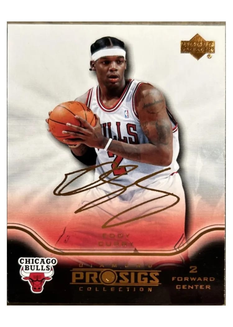 2004 Upper Deck Pro Sigs eddy curry #10 card