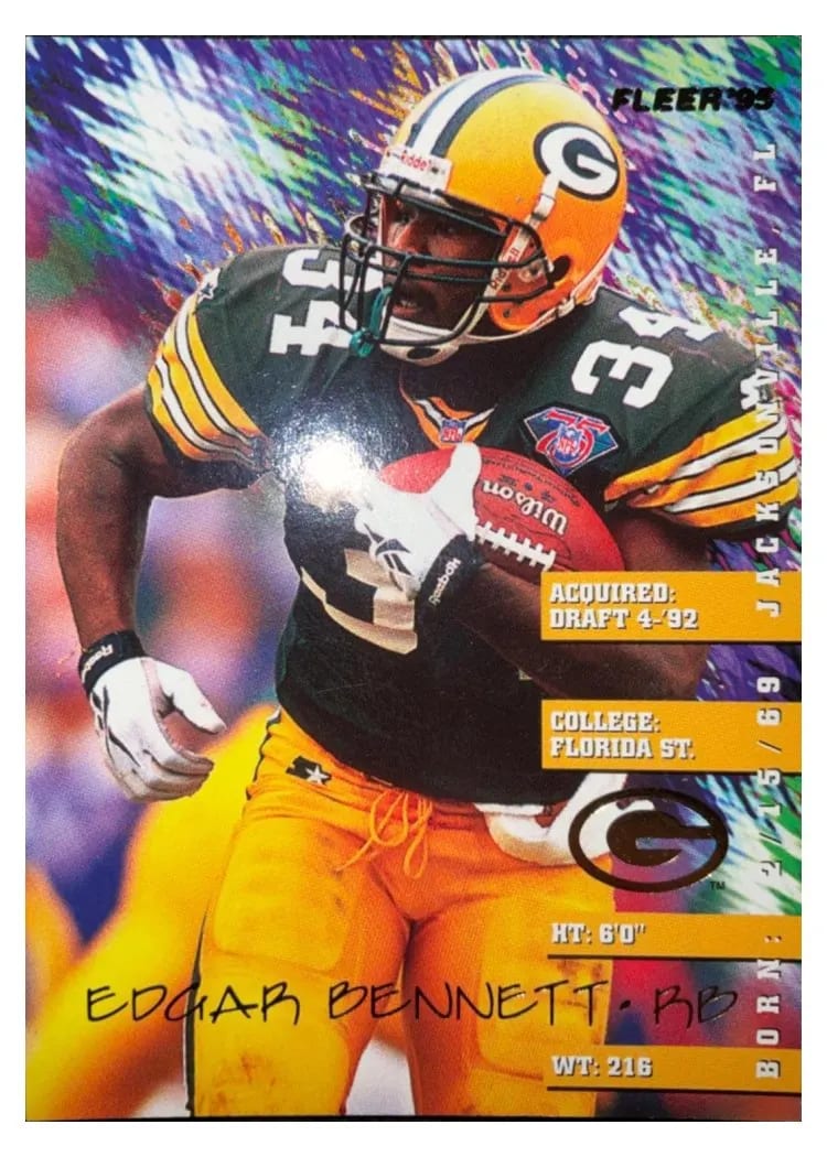 1995 Fleer Edgar Bennett #132 card