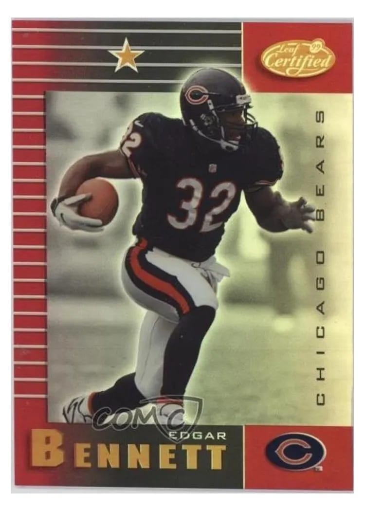 1999 Leaf Certified Edgar Bennett Mirror Red #19 card