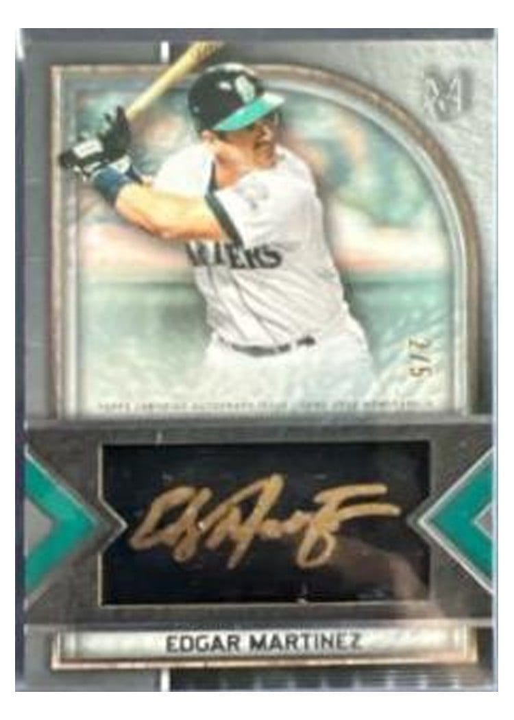2023 Topps Museum Collection Autographed Jumbo Lumber Bat Relics Edgar Martinez #AJLBR-EM card