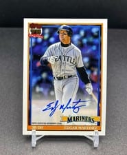2026 Topps 1991 Topps Autographs Edgar Martinez #91A-EM card