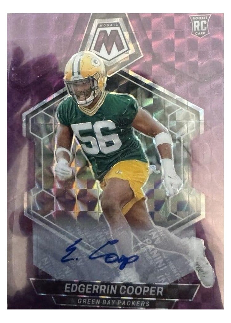 2024 Panini Mosaic Base Set Edgerrin Cooper Autograph Purple #344 card
