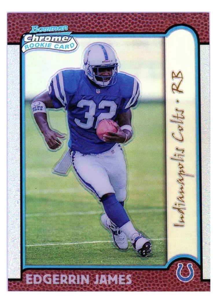 1999 Bowman Chrome Edgerrin James Gold Refractor #161 card