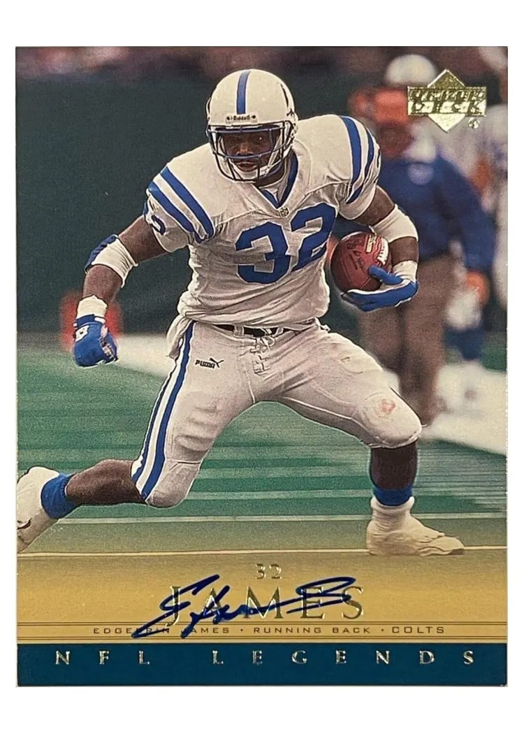 2000 Upper Deck Legends Autographs Edgerrin James card