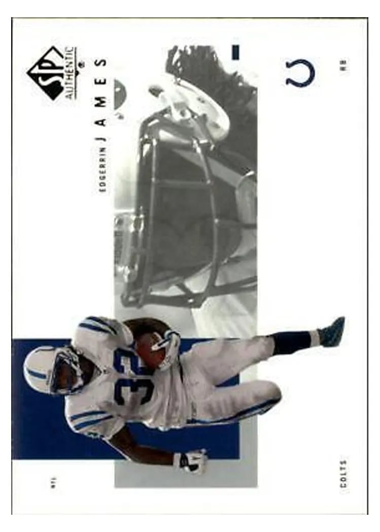 2001 SP Authentic Edgerrin James #40 card