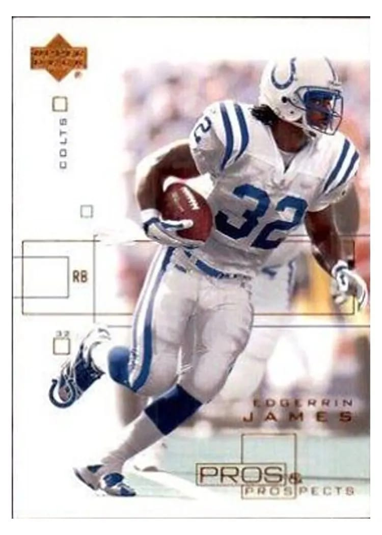 2001 Upper Deck Pros & Prospects Edgerrin James #37 card