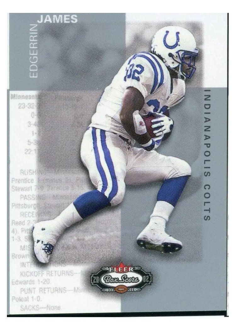 2002 Fleer Box Score Edgerrin James #2 card