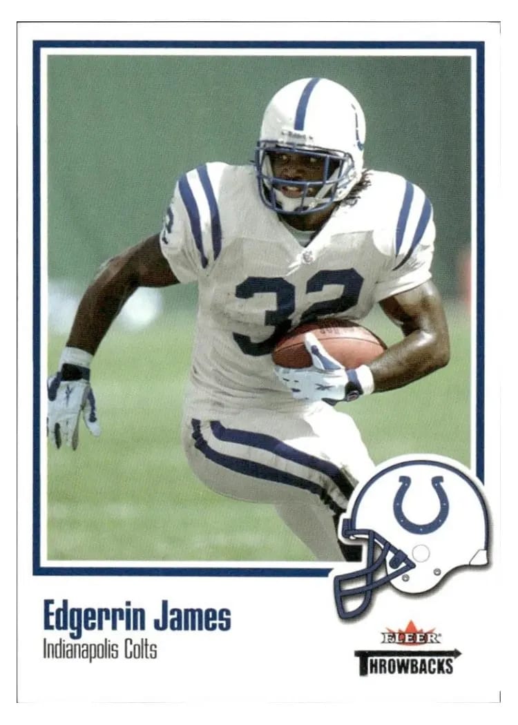 2002 Fleer Throwbacks Edgerrin James #82 card