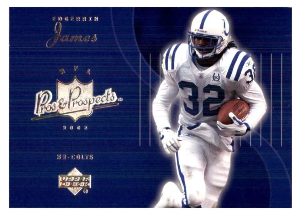 2003 Upper Deck Pros & Prospects Edgerrin James #38 card