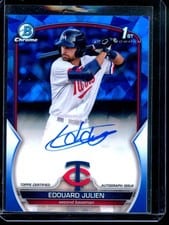 2023 Bowman Sapphire Edition Autographs Edouard Julien #BSPA-EJ card
