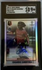 2020 Topps Merlin Chrome UEFA Champions League Autographs Eduardo Camavinga #BCA-EC card