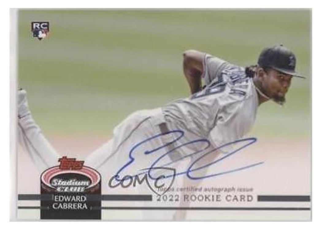 2022 Stadium Club 1992 Design Autographs Edward Cabrera #RDVA-EC card