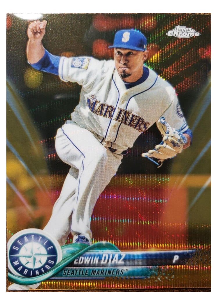 2018 Topps Chrome Base Set Edwin Diaz #155 card