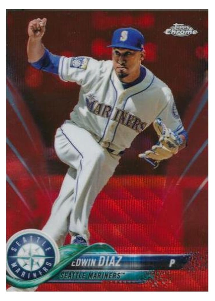 2018 Topps Chrome Base Set Edwin Diaz #155 card