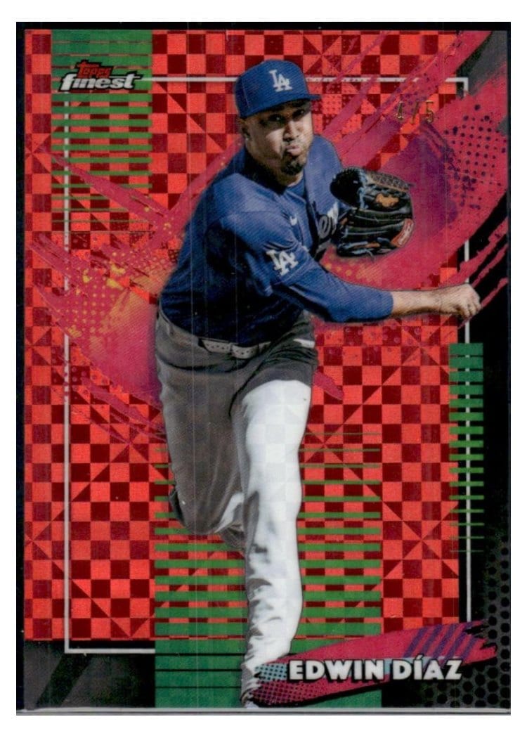 2026 Topps Finest Edwin Diaz Red Refractor #252 card