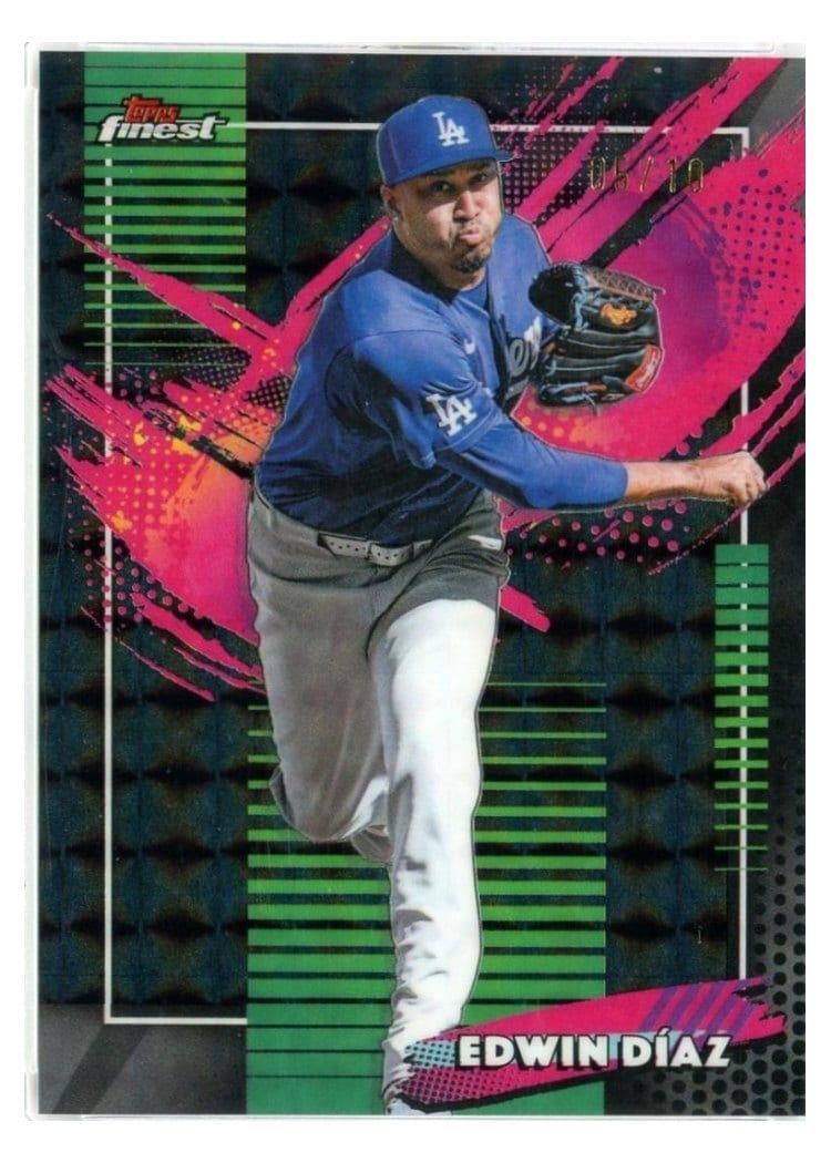 2026 Topps Finest Edwin Diaz Black Geometric Refractor #252 card