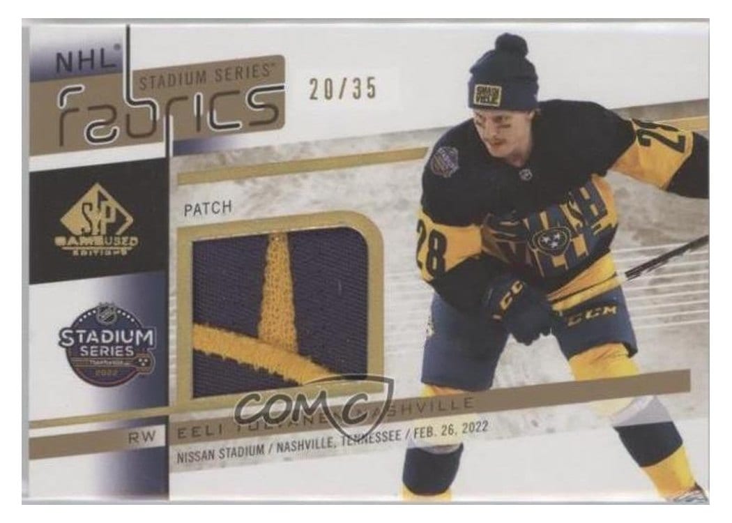 2022 SP Game Used NHL Stadium Series Jersey Relics Eeli Tolvanen #STS-9 card