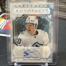 2023-24 Upper Deck Artifacts Autograph Facts Eeli Tolvanen #AF-ET card