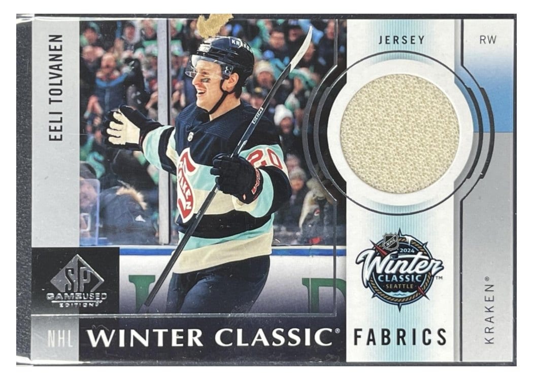 2024-25 SP Game Used 2024 Winter Classic Fabrics Eeli Tolvanen #WCF-5 card
