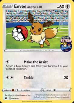 2020 Pokémon Futsal Collection Eevee on the Ball #2 card