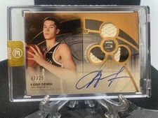 2025-26 Topps 3 Rookie 3 Patch Autographs Horizontal Egor Dëmin #RPH-ED