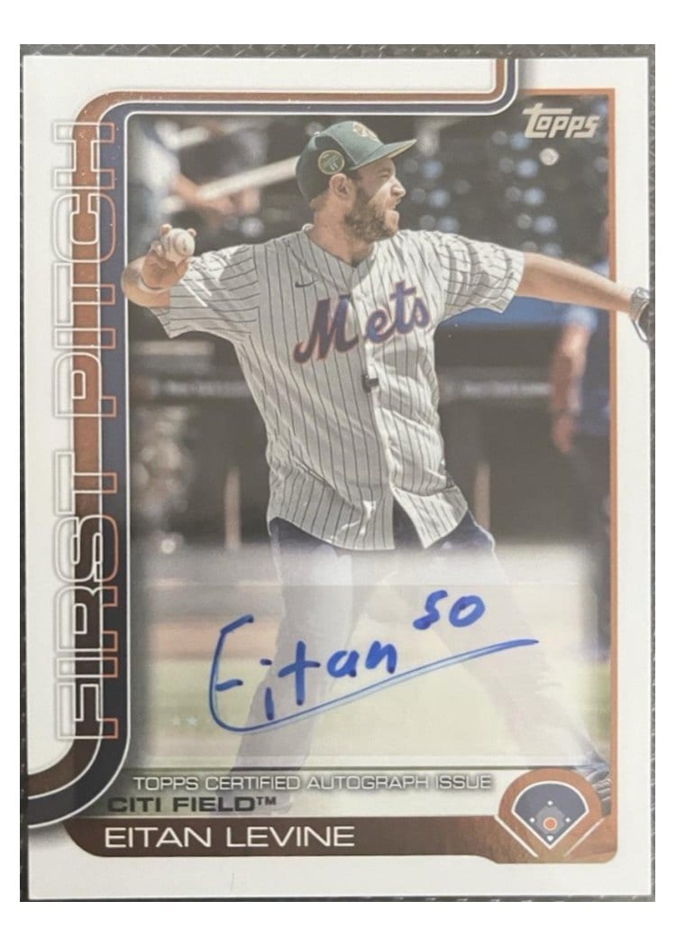 2025 Topps Update First Pitch Autographs Eitan Levine #FPA-E card