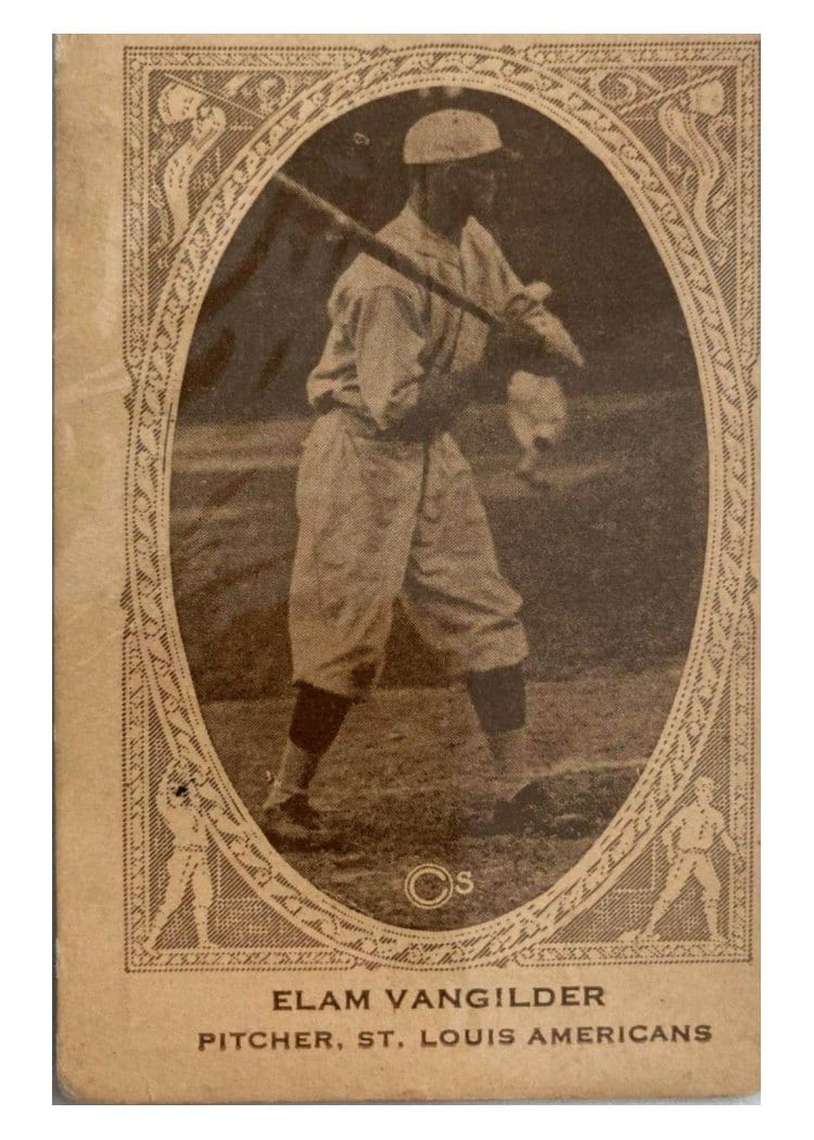 1922 E120 American Caramel Elam Vangilder card