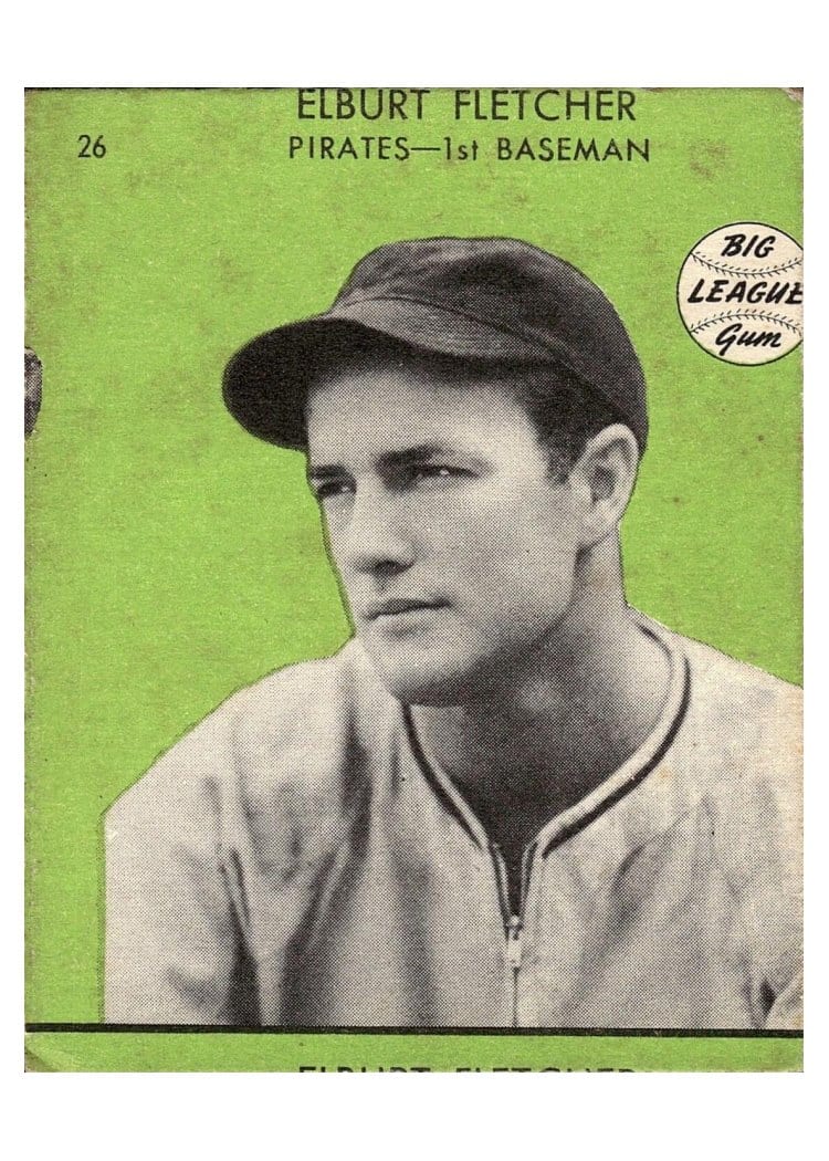 1941 Goudey Elburt Fletcher Green Background #26 card