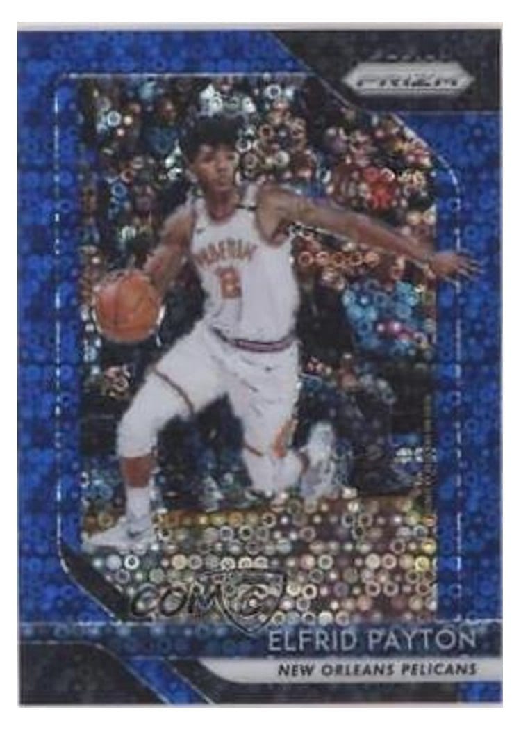 2018-19 Panini Prizm Base Set Elfrid Payton Fast Break Prizm Blue #127 card