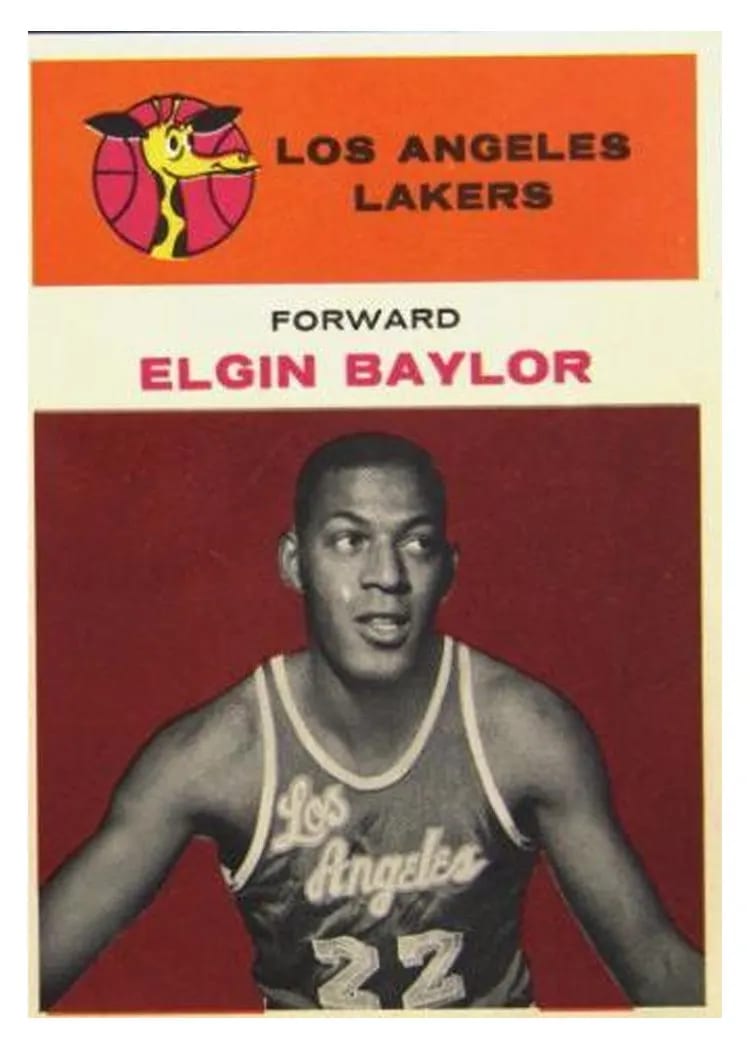 1961 Fleer Elgin Baylor #3 card