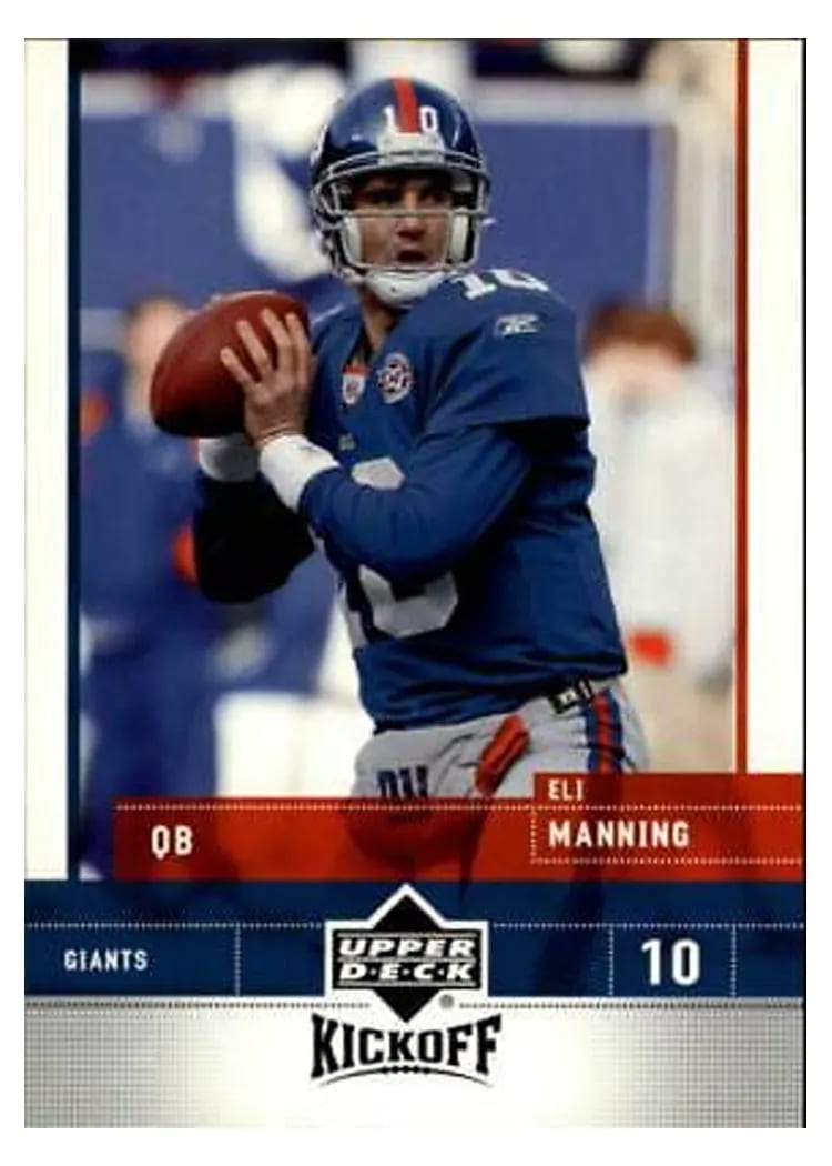2005 Upper Deck Kickoff Eli Manning #58 card