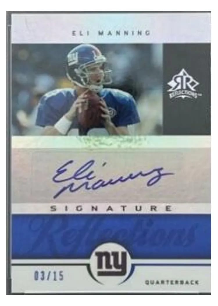 2005 Upper Deck Reflections Signatures Eli Manning #SR-EM card