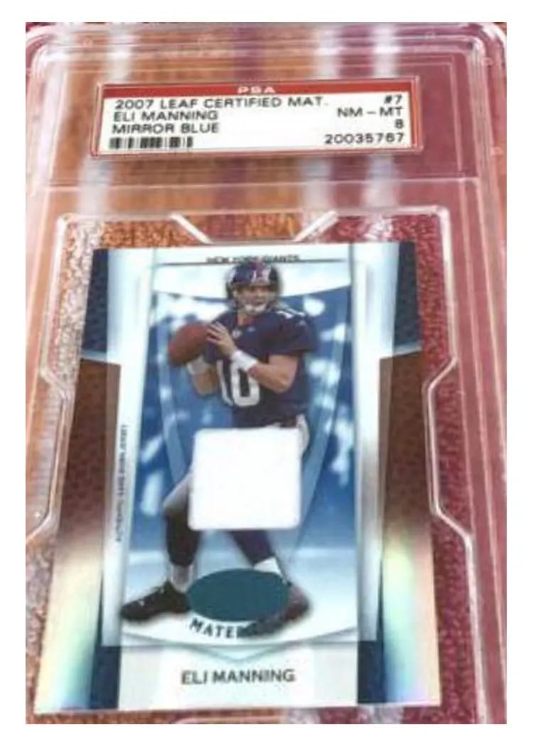2007 Leaf Certified Materials Eli Manning #7 card