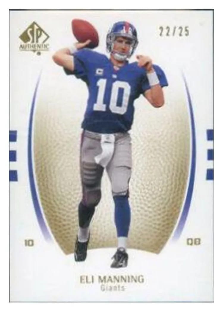 2007 SP Authentic Eli Manning #34 card
