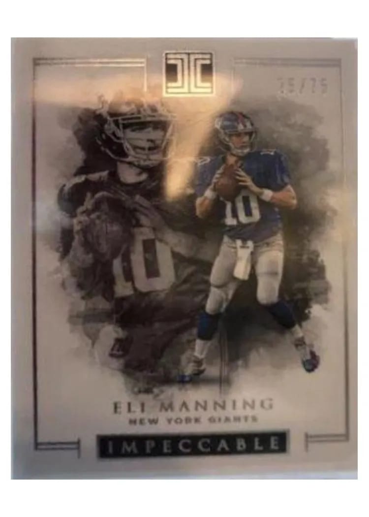 2016 Panini Impeccable Eli Manning #39 card