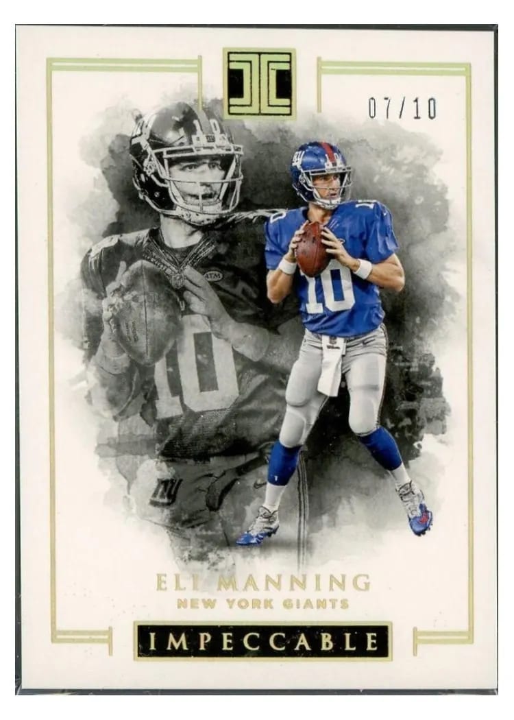 2016 Panini Impeccable Eli Manning #39 card