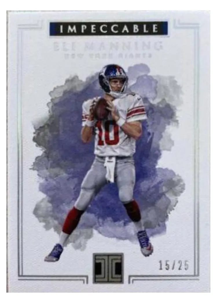 2017 Panini Impeccable Eli Manning #3 card