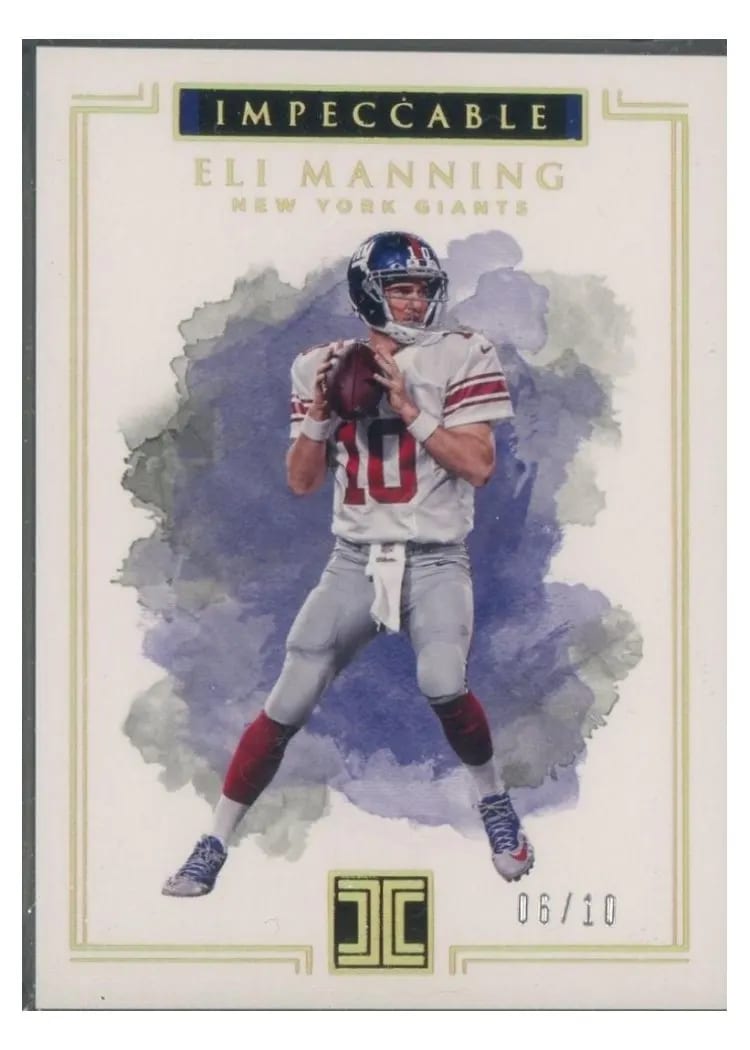 2017 Panini Impeccable Eli Manning #3 card