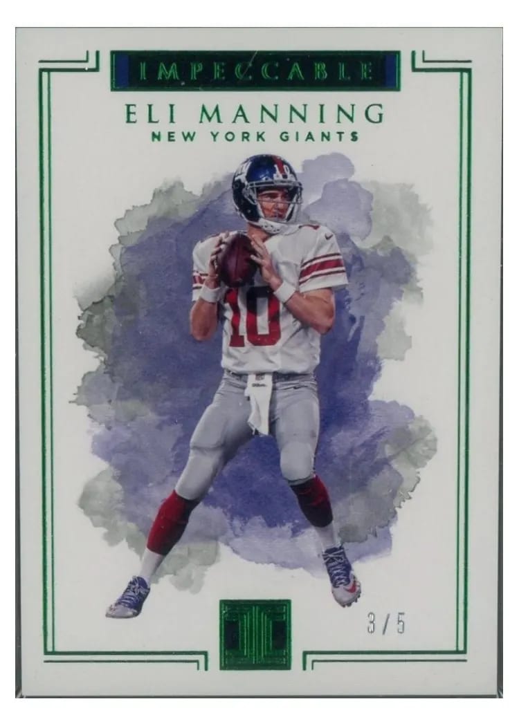 2017 Panini Impeccable Eli Manning #3 card